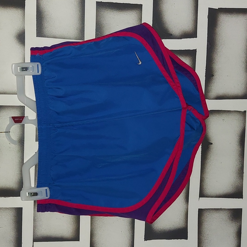 Nike shorts, size M, blue, pink, and purple